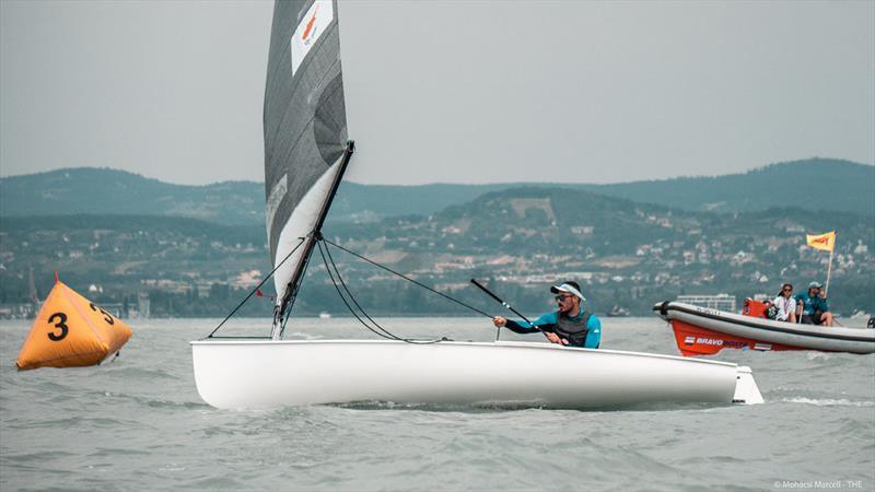 Panagiotis Iordanou, CYP - U23 Finn World Championship at Lake Balaton, Hungary - Day 2 photo copyright Marcell Mohácsi taken at Tihanyi Hajós Egylet and featuring the Finn class