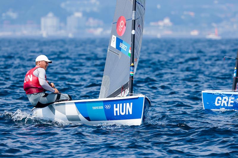Zsombor Berecz (HUN) on day 7 of the Tokyo 2020 Olympic Sailing Competition - photo © Sailing Energy / World Sailing