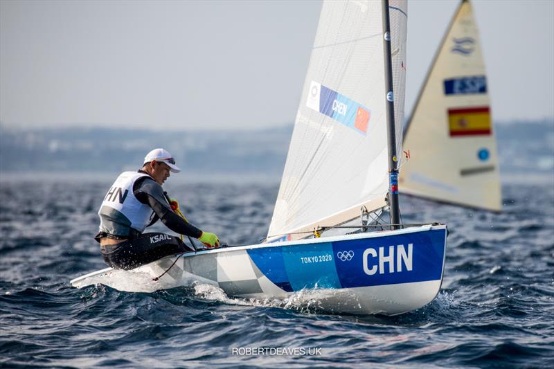 He Chen (CHN) at the Tokyo 2020 Olympic Sailing Competition day 7 - photo © Robert Deaves / www.robertdeaves.uk