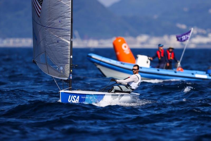 Luke Muller (Fort Pierce, Fla.), Finn. - Tokyo 2020 Olympics, Day 8 photo copyright Sailing Energy / US Sailing taken at  and featuring the Finn class