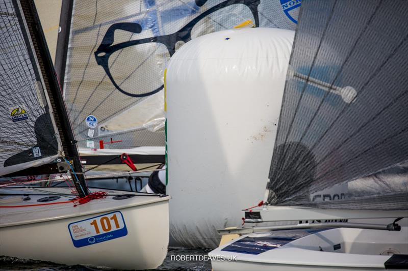 Busy mark roundings - 2021 Finn World Masters - photo © Robert Deaves