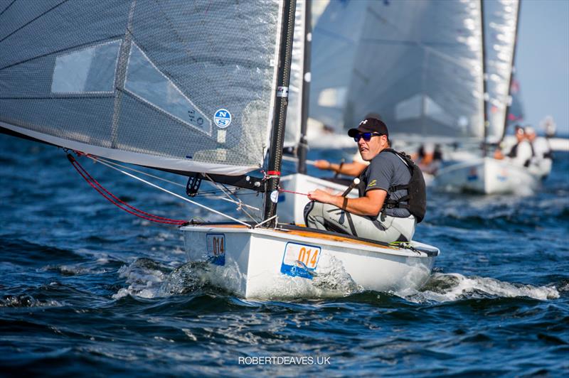 Andy Couch on day 4 of the 2021 Finn World Masters photo copyright Robert Deaves taken at  and featuring the Finn class