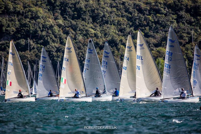 Finns at Malcesine photo copyright Robert Deaves taken at Fraglia Vela Malcesine and featuring the Finn class