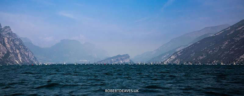 The fleet on day 4 of the Finn Gold Cup at Malcesine - photo © Robert Deaves / www.robertdeaves.uk