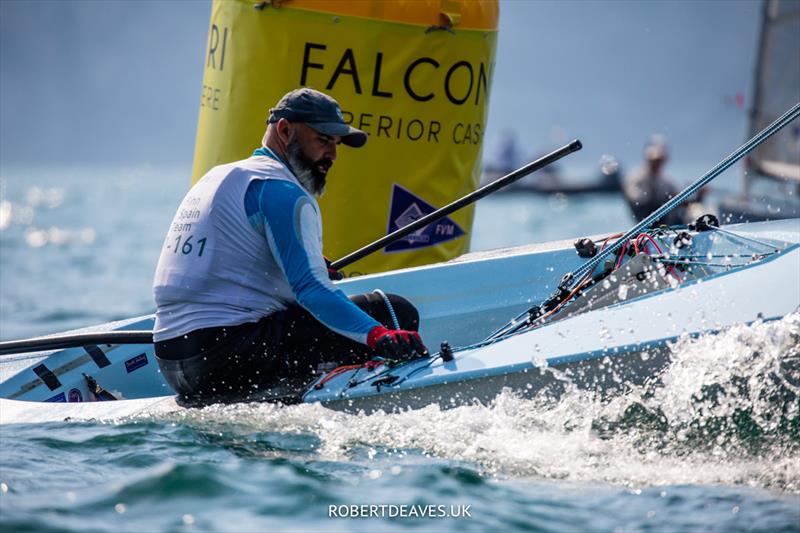 Miguel Fernandez Vasco on day 4 of the Finn Gold Cup at Malcesine - photo © Robert Deaves / www.robertdeaves.uk