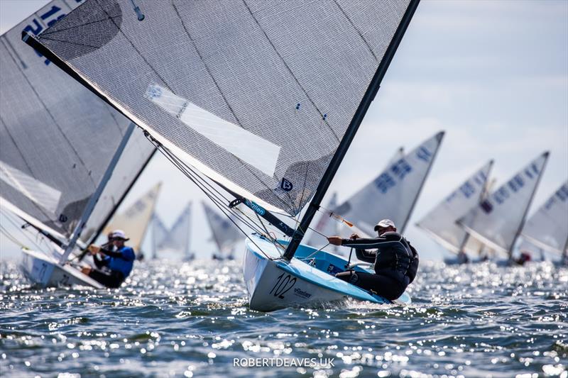 Akos Lukats on the 2022 Finn World Masters final day photo copyright Robert Deaves / www.robertdeaves.uk taken at  and featuring the Finn class