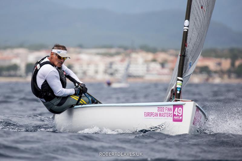 Laurent Hay, FRA - 2022 Open Finn European Masters photo copyright Robert Deaves taken at Club Nàutic Hospitalet-Vandellòs and featuring the Finn class