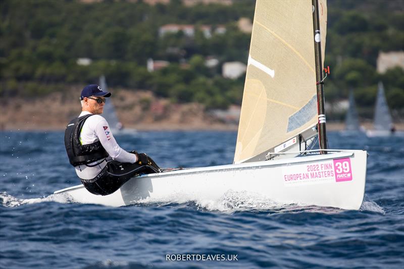 Paul Mckenzie, AUS - 2022 Open Finn European Masters photo copyright Robert Deaves taken at Club Nàutic Hospitalet-Vandellòs and featuring the Finn class