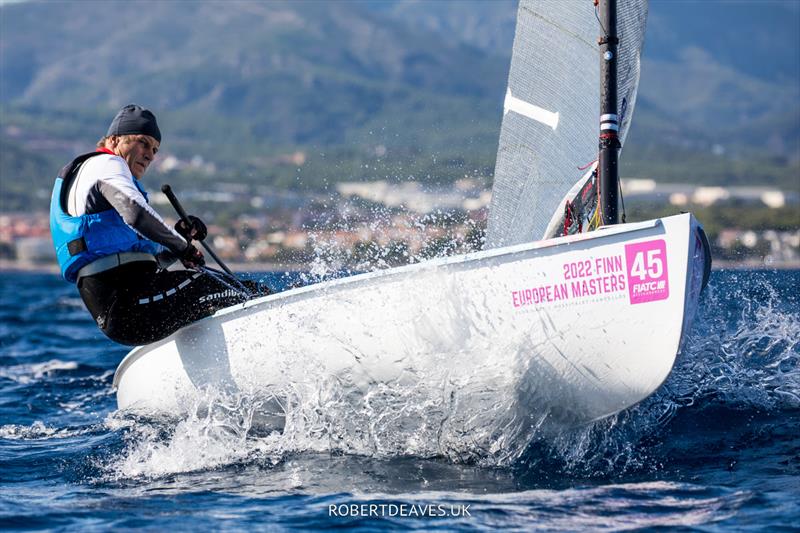 Kristian Sjöberg, FIN - Open Finn European Masters day 2 photo copyright Robert Deaves taken at Club Nàutic Hospitalet-Vandellòs and featuring the Finn class