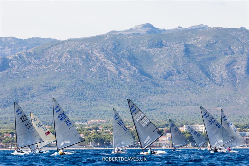 Race 4 - Open Finn European Masters day 2 photo copyright Robert Deaves taken at Club Nàutic Hospitalet-Vandellòs and featuring the Finn class