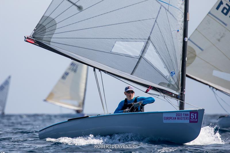 Lawrence Crispin. GBR at the Open Finn European Masters photo copyright Robert Deaves taken at Club Nàutic Hospitalet-Vandellòs and featuring the Finn class