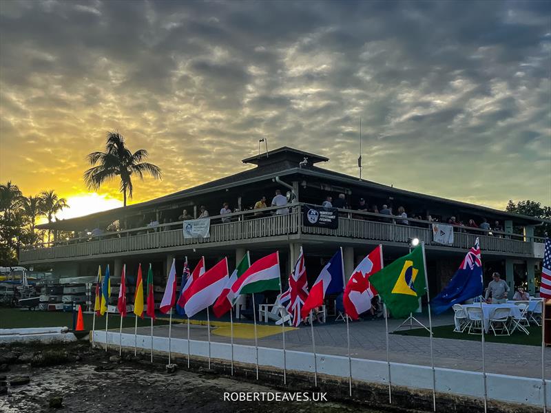 The 2023 Finn Gold Cup is opened in Miami photo copyright Robert Deaves taken at Coconut Grove Sailing Club and featuring the Finn class