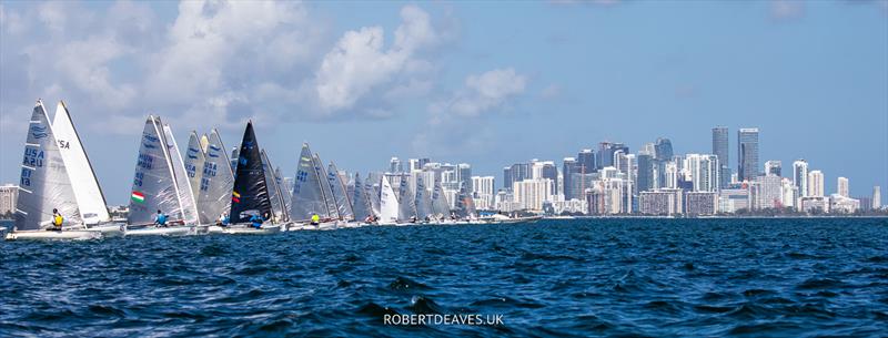 Race 7 on day 4 of the 2023 Finn Gold Cup photo copyright Robert Deaves taken at Coconut Grove Sailing Club and featuring the Finn class