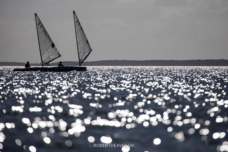 Race 8 on day 4 of the 2023 Finn Gold Cup photo copyright Robert Deaves taken at Coconut Grove Sailing Club and featuring the Finn class