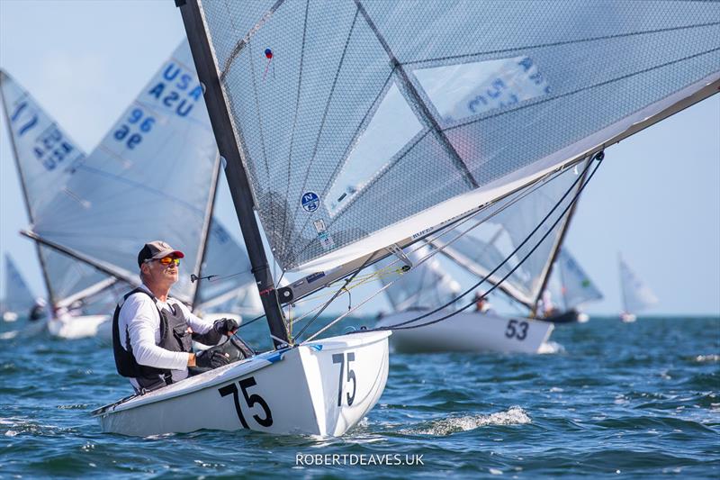 Laurent Hay on day 4 of the 2023 Finn Gold Cup photo copyright Robert Deaves taken at Coconut Grove Sailing Club and featuring the Finn class