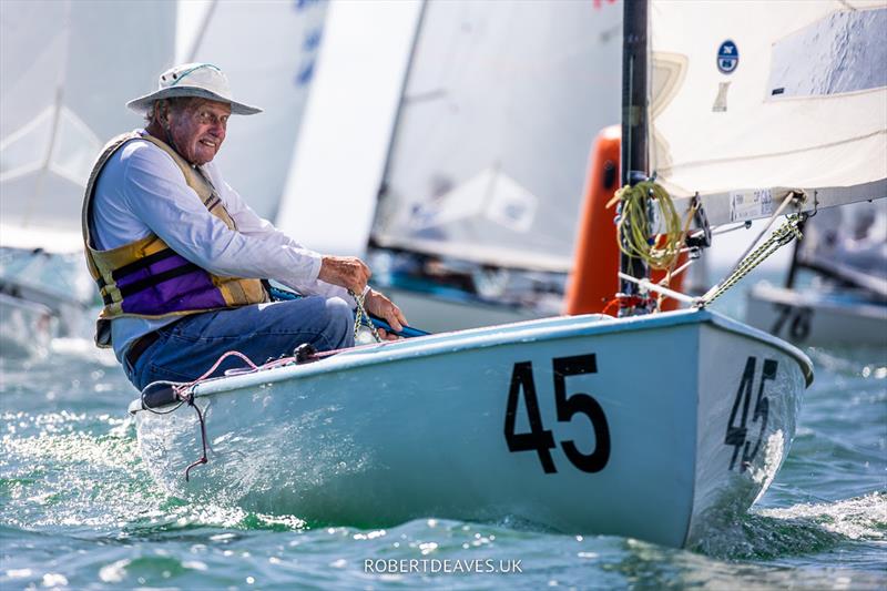 Gus Miller on day 4 of the 2023 Finn Gold Cup photo copyright Robert Deaves taken at Coconut Grove Sailing Club and featuring the Finn class