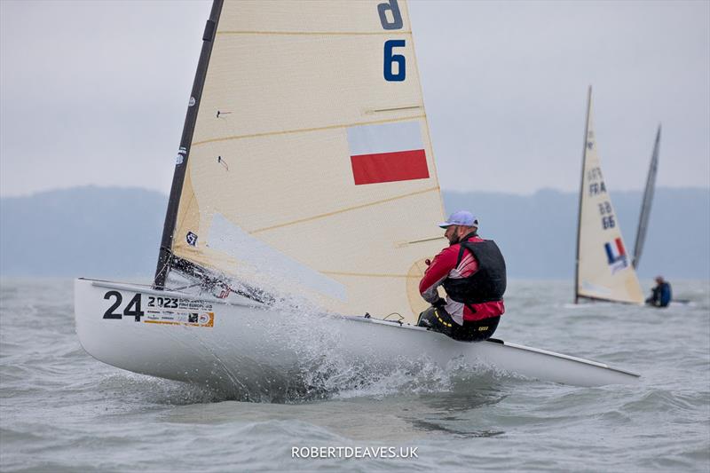 Bartosz Szydlowksi, POL on day 1 at the Open and U23 Finn Europeans in Csopak, Hungary - photo © Robert Deaves / www.robertdeaves.uk