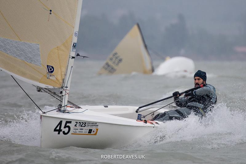 David Evetovic, HUN on day 1 at the Open and U23 Finn Europeans in Csopak, Hungary - photo © Robert Deaves / www.robertdeaves.uk