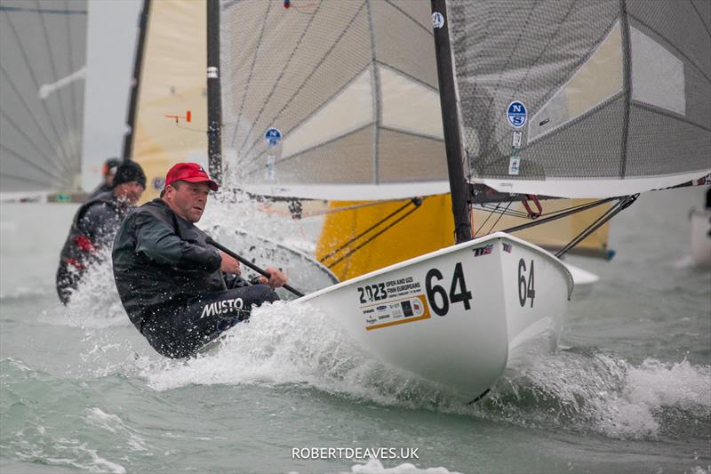 Joost Houweling, NED - 2023 Open and U23 Finn Europeans in Csopak, Hungary, Day 3 photo copyright Robert Deaves taken at Procelero Sportegyesület and featuring the Finn class