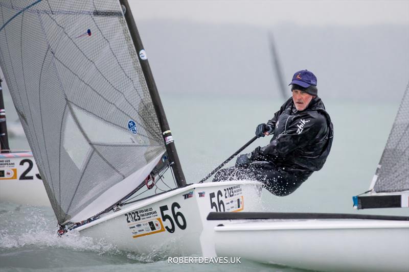 Lawrence Crispin, GBR - 2023 Open and U23 Finn Europeans in Csopak, Hungary, Day 3 photo copyright Robert Deaves taken at Procelero Sportegyesület and featuring the Finn class