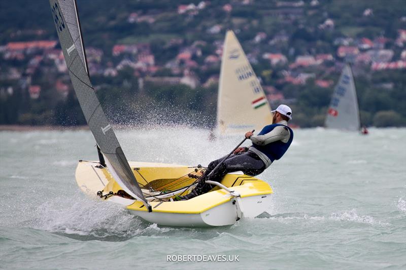 Alessandro Marega, ITA on day 4 of the 2023 Open and U23 Finn Europeans in Csopak, Hungary - photo © Robert Deaves / www.robertdeaves.uk