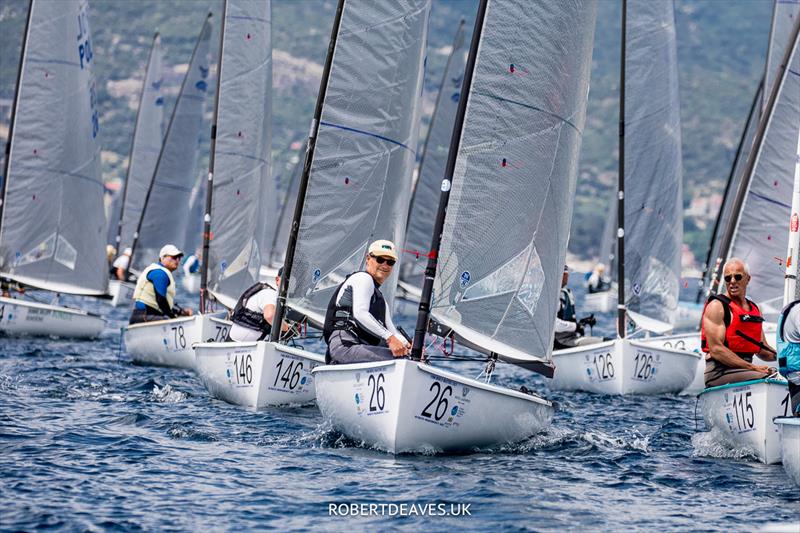 Race 1 on day 1 of the 2023 Finn World Masters in Greece - photo © Robert Deaves / www.robertdeaves.uk