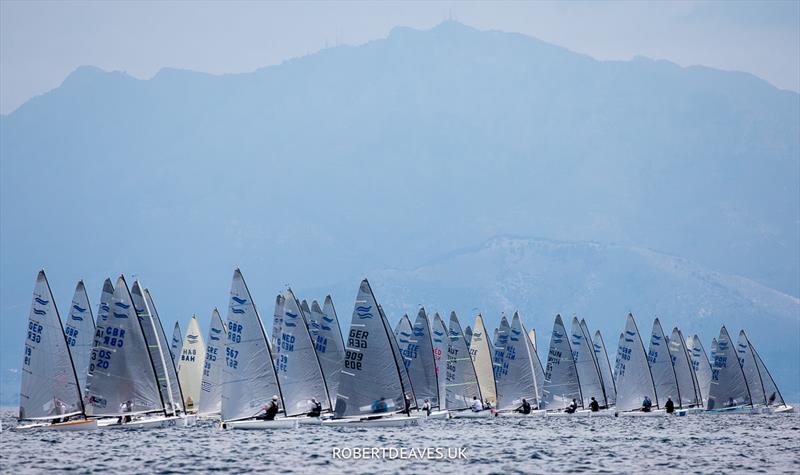 Race 1 on day 1 of the 2023 Finn World Masters in Greece - photo © Robert Deaves / www.robertdeaves.uk