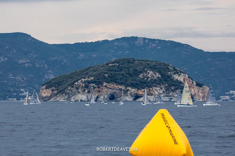 Light winds on Day 3 of the 2023 Finn World Masters in Greece - photo © Robert Deaves / www.robertdeaves.uk