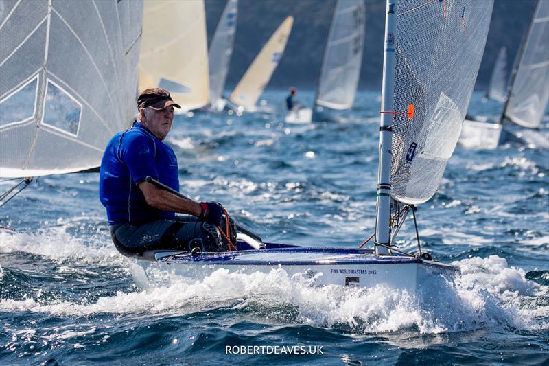 David Bull, AUS - 2023 Finn World Masters in Greece - Day 4 photo copyright Robert Deaves taken at  and featuring the Finn class