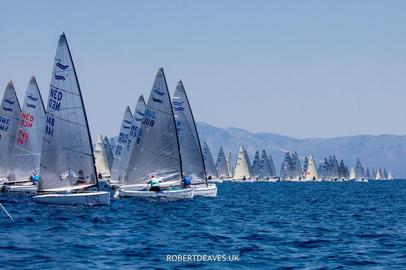 Start Race 4 - 2023 Finn World Masters in Greece - Day 4 - photo © Robert Deaves