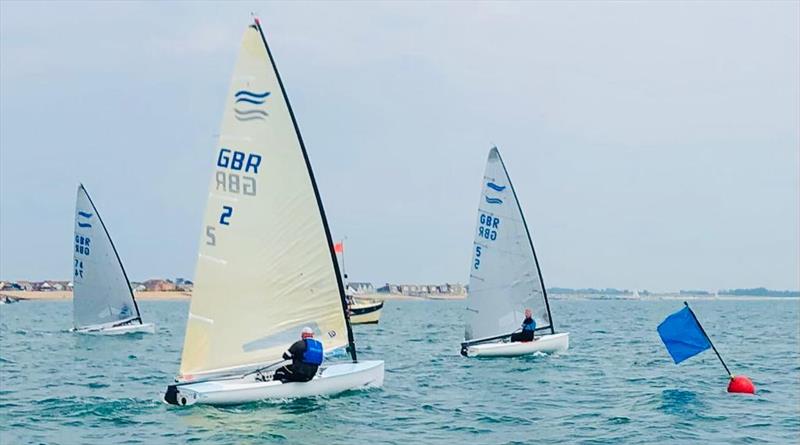 British Finn Association Southern Championship at Mengeham Rythe photo copyright Andy Gray taken at Mengeham Rythe Sailing Club and featuring the Finn class