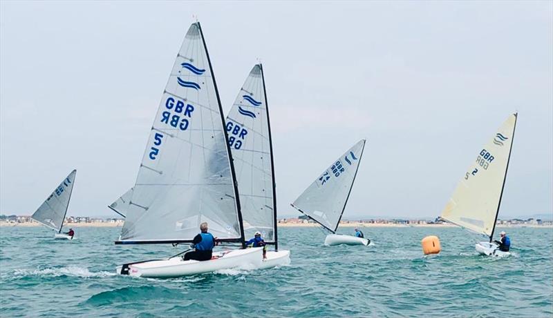 British Finn Association Southern Championship at Mengeham Rythe photo copyright Andy Gray taken at Mengeham Rythe Sailing Club and featuring the Finn class