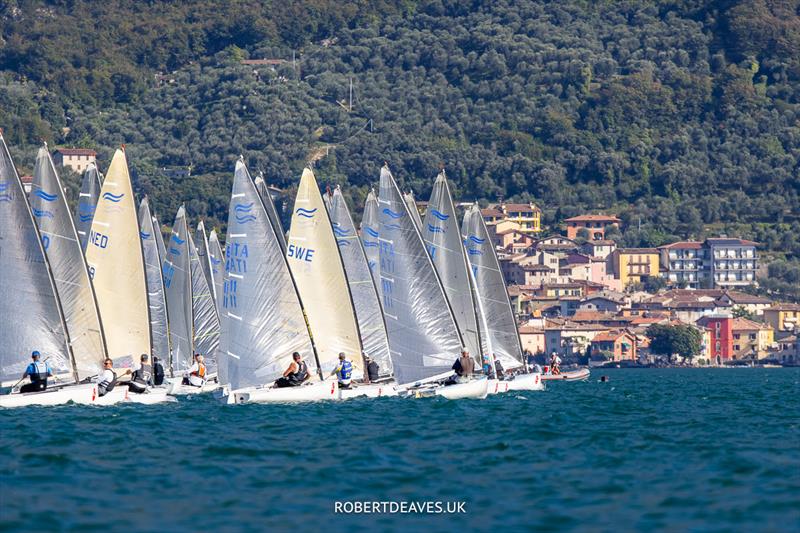 Start Race 5 - Finn European Masters at Campione del Garda photo copyright Robert Deaves taken at Campione Univela and featuring the Finn class