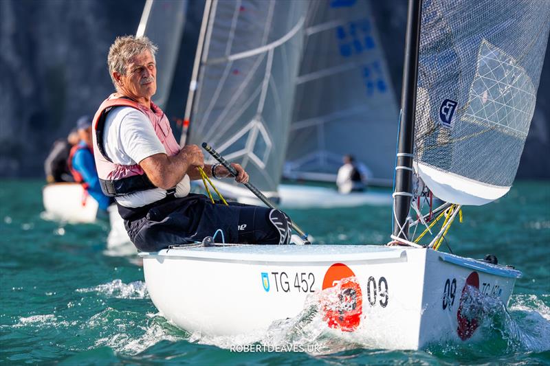 Finn European Masters at Campione del Garda photo copyright Robert Deaves taken at Campione Univela and featuring the Finn class