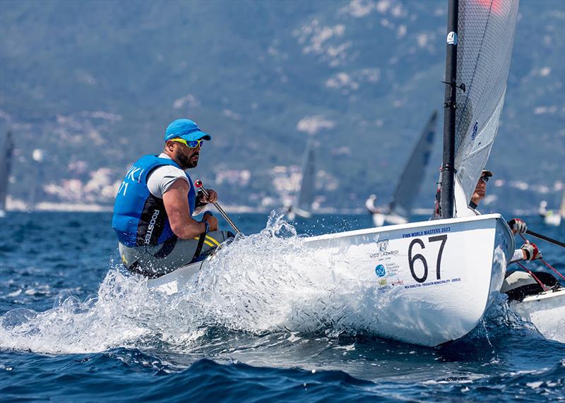 Tomas Mihalik - 2023 Finn World Masters, Kavala photo copyright Robert Deaves / Finn Class taken at  and featuring the Finn class