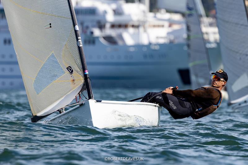 Valerian Lebrun - 2024 Finn Open European Championship photo copyright Robert Deaves / www.robertdeaves.uk taken at Yacht Club de Cannes and featuring the Finn class
