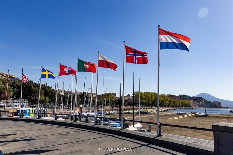 Flag ceremony - 2025 Open & U23 Finn European Championship in Naples - photo © Robert Deaves