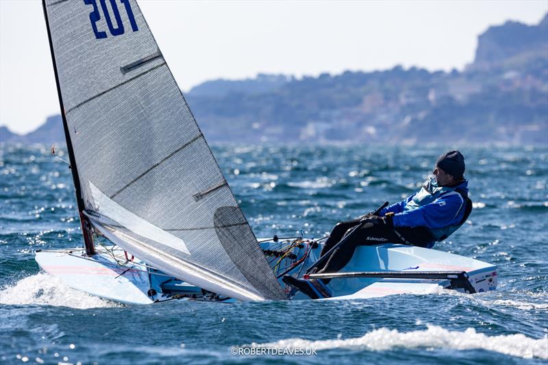 Kristian Sjöberg, FIN - 2025 Open Finn European Championship photo copyright Robert Deaves / www.robertdeaves.uk taken at Circolo del Remo e della Vela Italia and featuring the Finn class