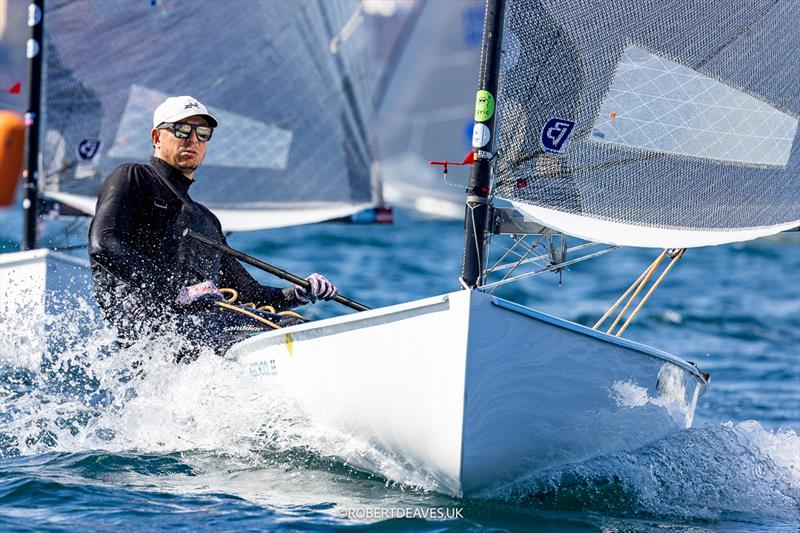 Deniss Karpak, EST - 2025 Open Finn European Championship photo copyright Robert Deaves / www.robertdeaves.uk taken at Circolo del Remo e della Vela Italia and featuring the Finn class
