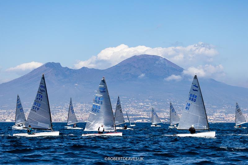 Sailing under Vesuvius - 2025 Open Finn European Championship - photo © Robert Deaves / www.robertdeaves.uk