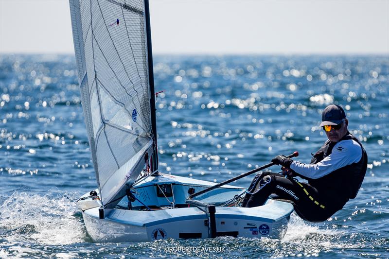 Laurent Hay, FRA - 2025 Open Finn European Championship photo copyright Robert Deaves / www.robertdeaves.uk taken at Circolo del Remo e della Vela Italia and featuring the Finn class
