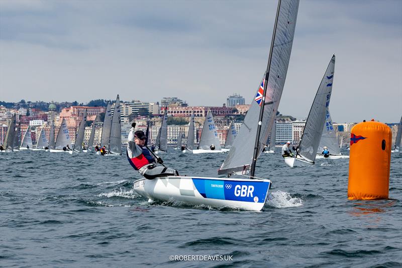 Roman Khodykin, GBR - 2025 Open Finn European Championship photo copyright Robert Deaves / www.robertdeaves.uk taken at Circolo del Remo e della Vela Italia and featuring the Finn class