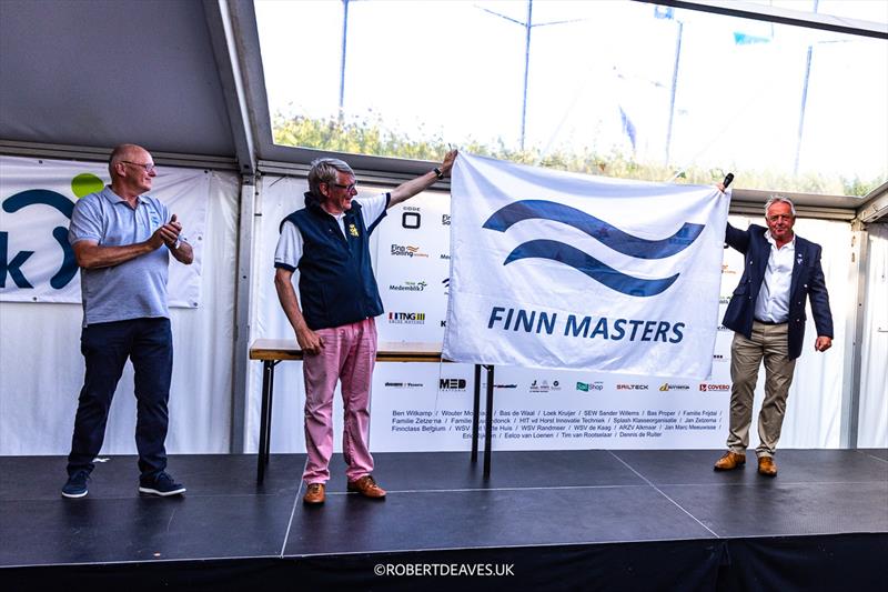 Finn World Masters in Medemblik - Jan Zetzema, Rob Hoogstra and Andy Denison photo copyright Robert Deaves / www.robertdeaves.uk taken at Regatta Center Medemblik and featuring the Finn class