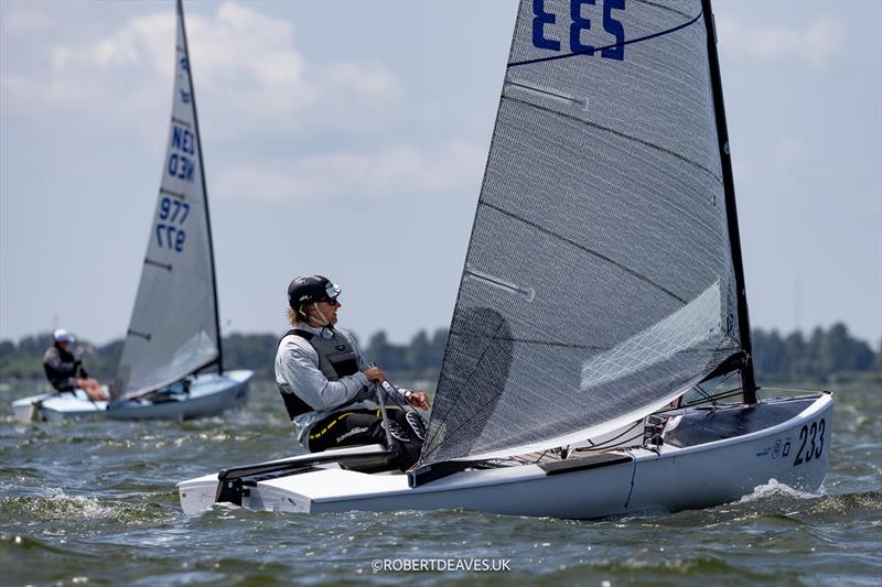 Finn World Masters in Medemblik Practice race on Sunday - photo © Robert Deaves / www.robertdeaves.uk