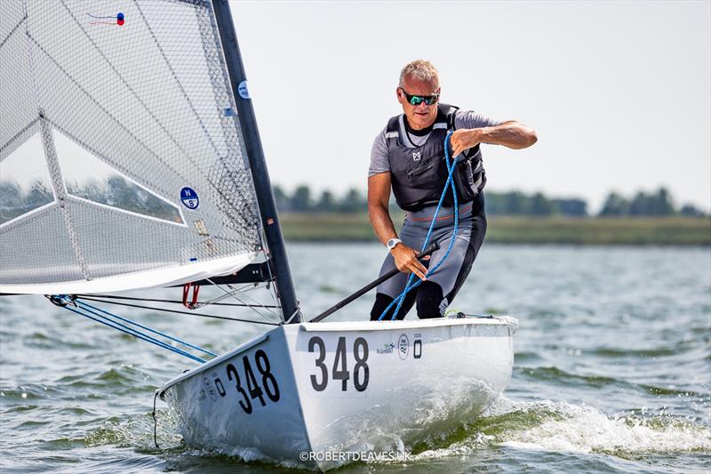 Peter Peet, NED - Finn World Masters in Medemblik 2025 photo copyright Robert Deaves / www.robertdeaves.uk taken at Regatta Center Medemblik and featuring the Finn class