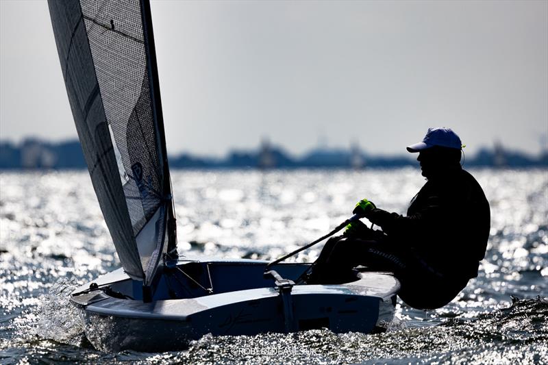 Eric Bakker, NED - Finn World Masters in Medemblik 2025 photo copyright Robert Deaves / www.robertdeaves.uk taken at Regatta Center Medemblik and featuring the Finn class