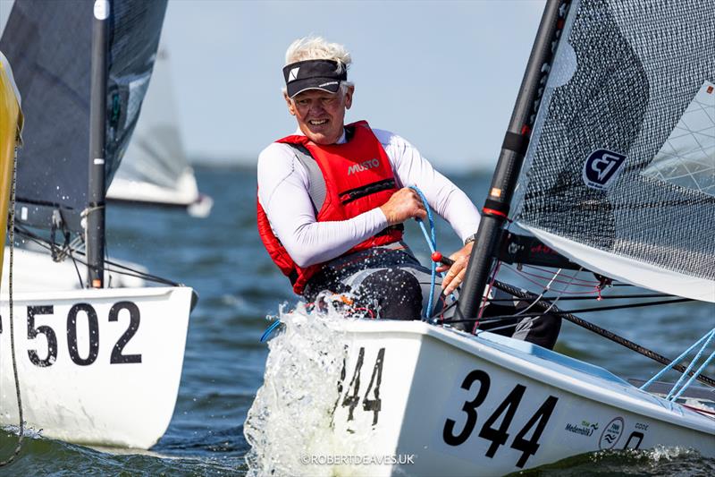 Roy Heiner, NED - Finn World Masters in Medemblik 2025 photo copyright Robert Deaves / www.robertdeaves.uk taken at Regatta Center Medemblik and featuring the Finn class