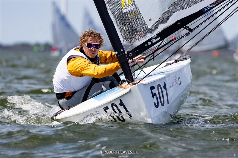 Fabian Lemmel, GER - Finn World Masters in Medemblik 2025 photo copyright Robert Deaves / www.robertdeaves.uk taken at Regatta Center Medemblik and featuring the Finn class