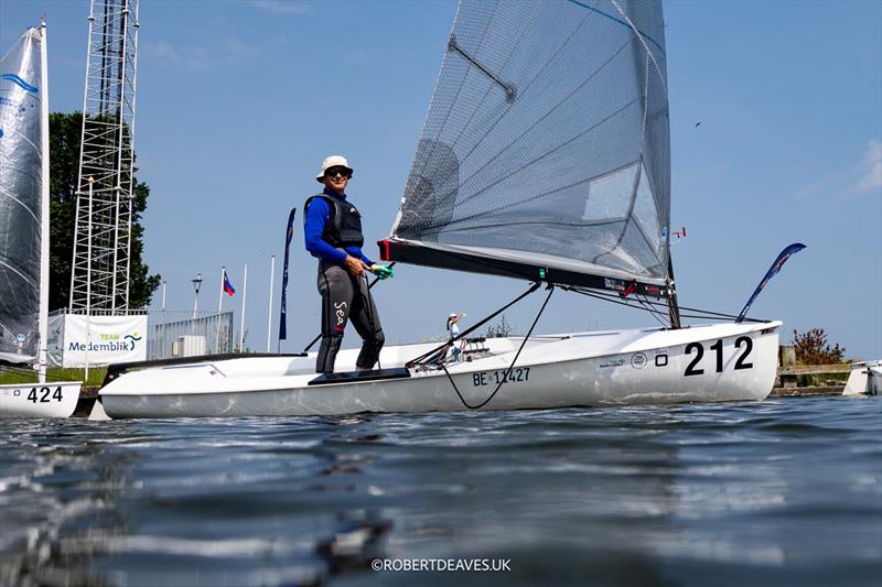 Franz Bürgi, SUI - Finn World Masters in Medemblik - Day 3 photo copyright Robert Deaves taken at Regatta Center Medemblik and featuring the Finn class