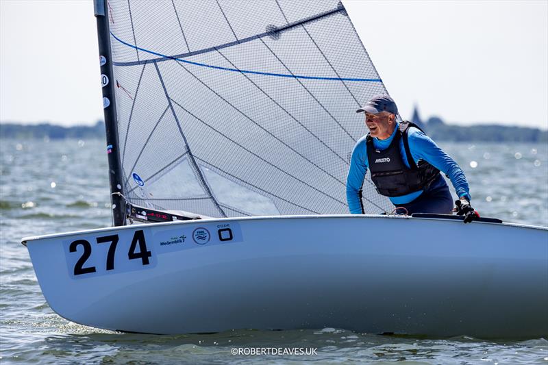Lawrence Crispin, GBR - Finn World Masters in Medemblik - Day 4 photo copyright Robert Deaves / www.robertdeaves.uk taken at Regatta Center Medemblik and featuring the Finn class